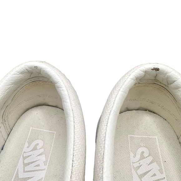 Vans | Unisex | Classic Canvas Overply Blanc De Blanc Slip On Shoes | Size 7.5 - Picture 5 of 12